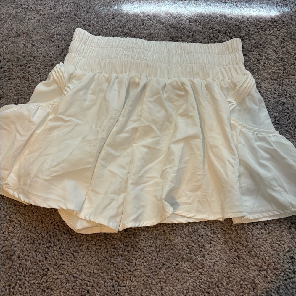 Women's White Athletic Shorts
